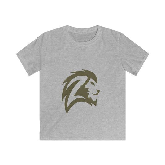 Kids T-Shirt — Bold Lion Head Graphic Tee for Boys & Girls