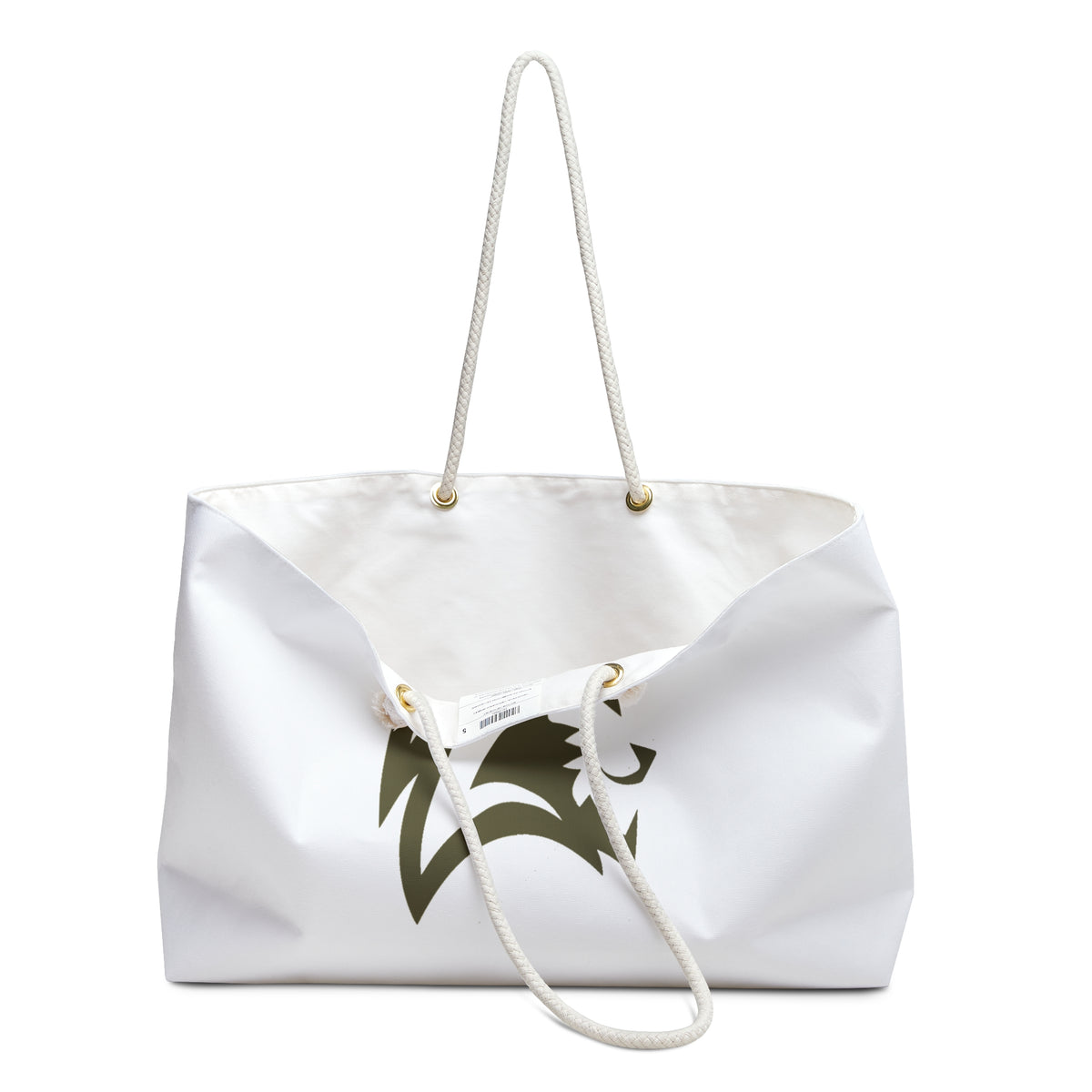 Lion Head Weekender Bag — Minimal Coastal Travel Tote