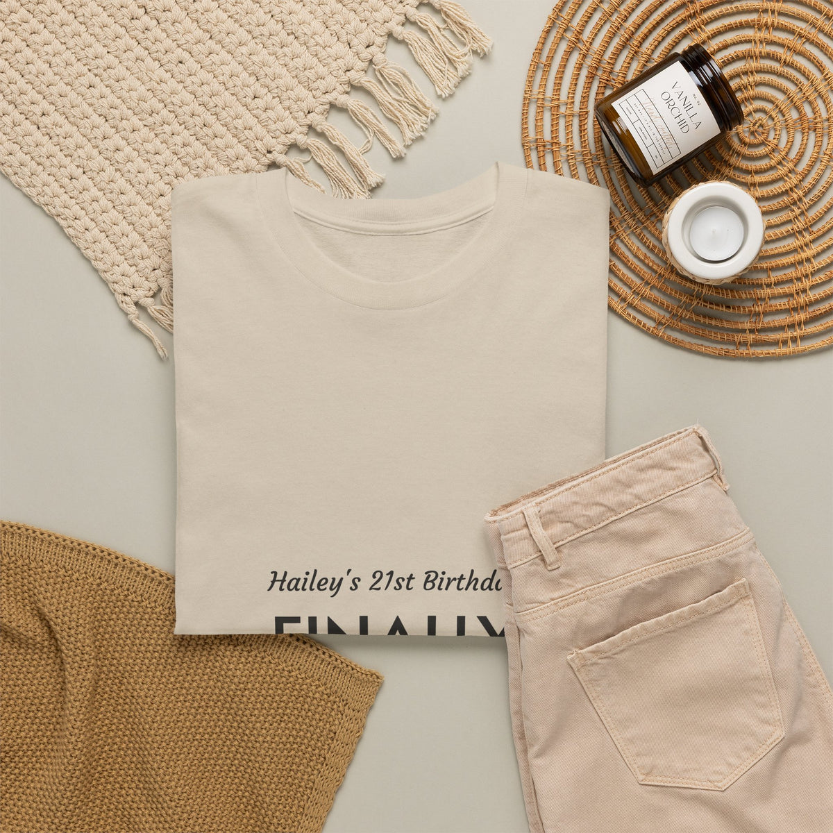 21st Birthday Tee — “Finally Legal” Personalized Party Shirt