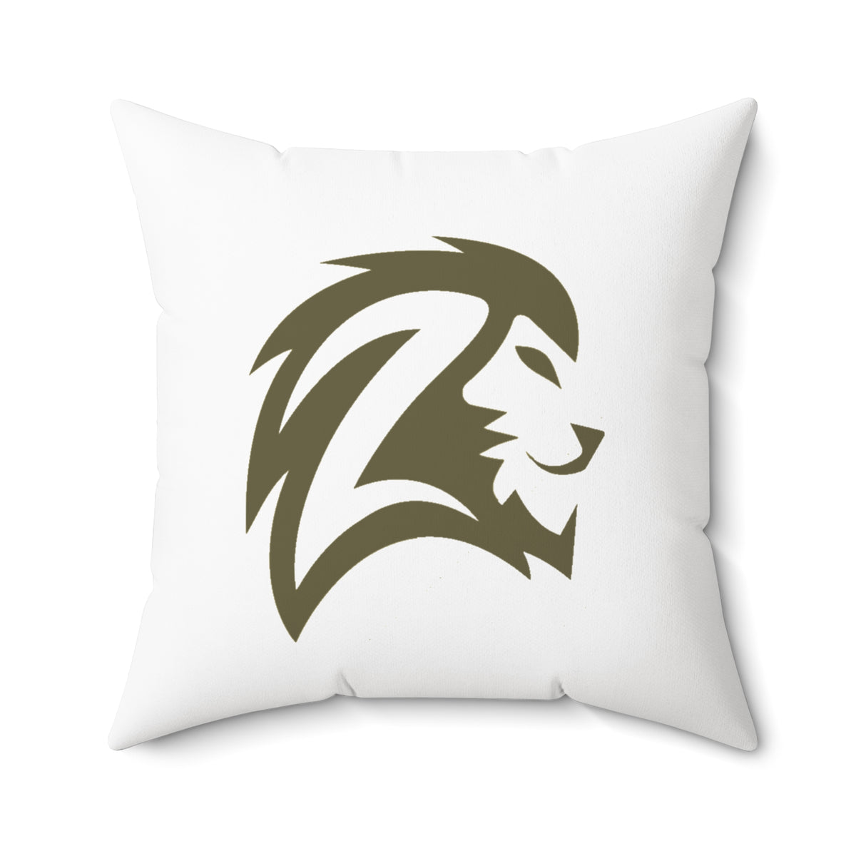 Lion Head Decorative Pillow — Modern Tribal Mascot Accent Cushion
