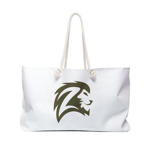 Lion Head Weekender Bag — Minimal Coastal Travel Tote