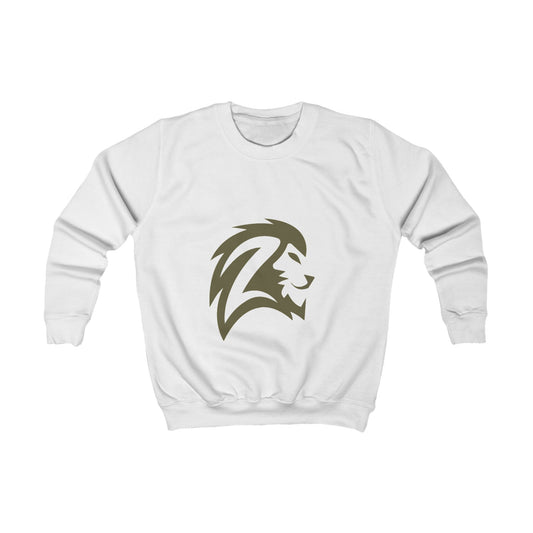 Kids Lion Crest Sweatshirt - Bold Tribal Lion Head Graphic Pullover for Boys & Girls