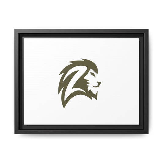 Framed Matte Canvas Lion Head Wall Art — Minimalist Safari Home Decor