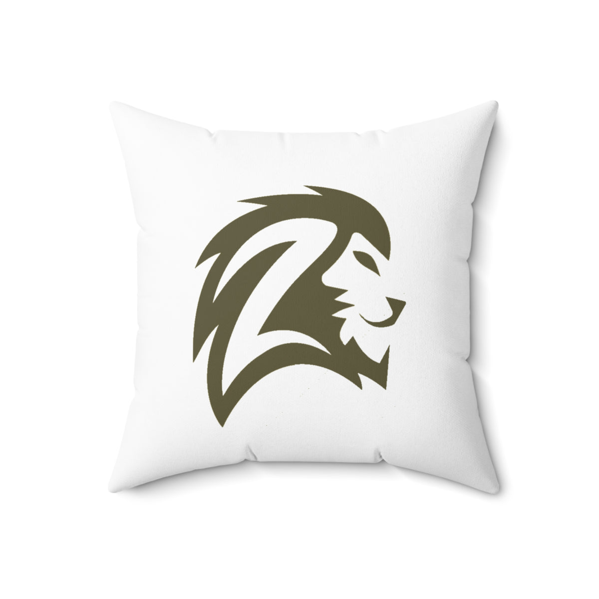 Lion Head Decorative Pillow — Modern Tribal Mascot Accent Cushion
