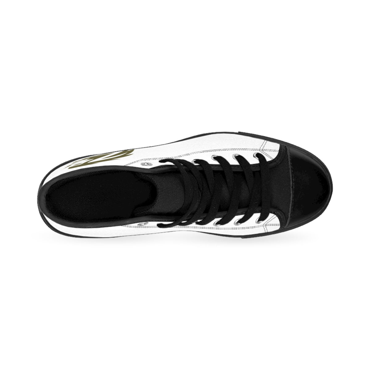 Women's High-Top Sneakers — Classic Casual Canvas Shoes with Subtle Lion Emblem