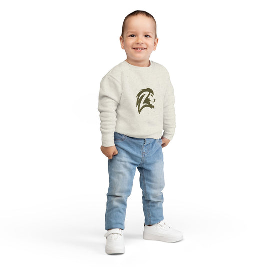 Toddler Sweatshirt — Minimalist Lion Head Graphic Kids Pullover