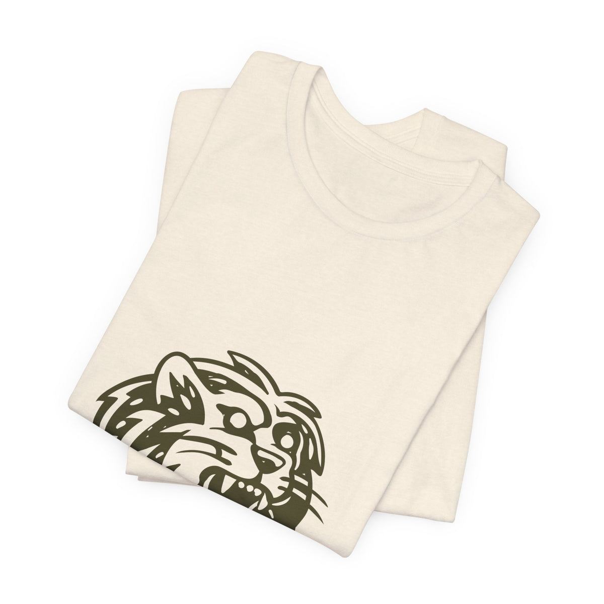 Roaring Lion Head Graphic Tee - Bold Vintage Mascot T-Shirt