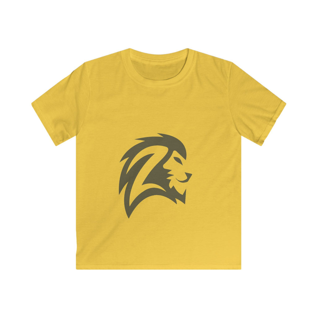 Kids T-Shirt — Bold Lion Head Graphic Tee for Boys & Girls