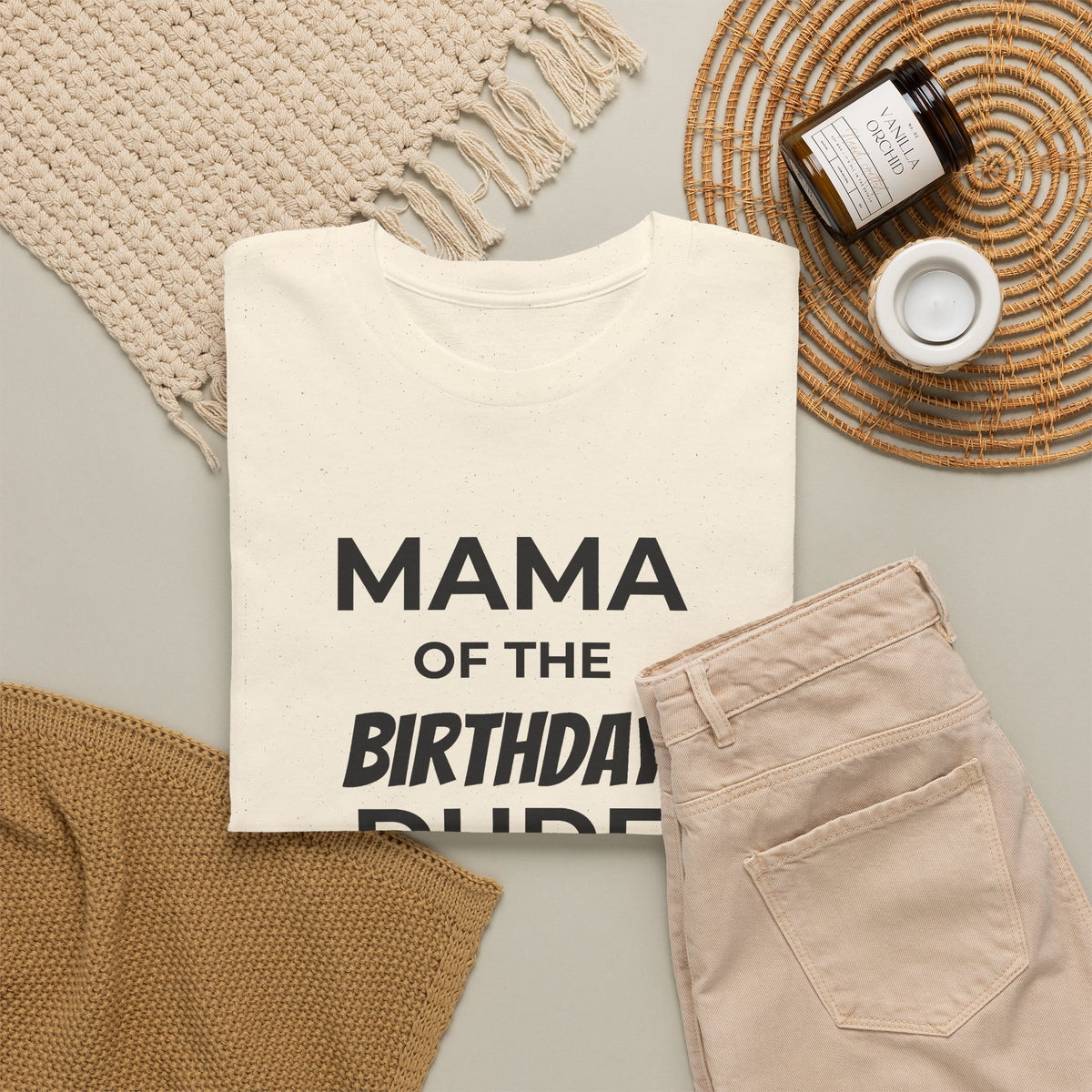 Mama of the Birthday Dude T-Shirt — Mom Birthday Shirt with Lion Graphic