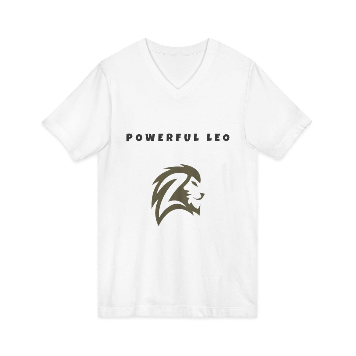 Powerful Leo V-Neck Tee – Zodiac Lion Astrology Shirt