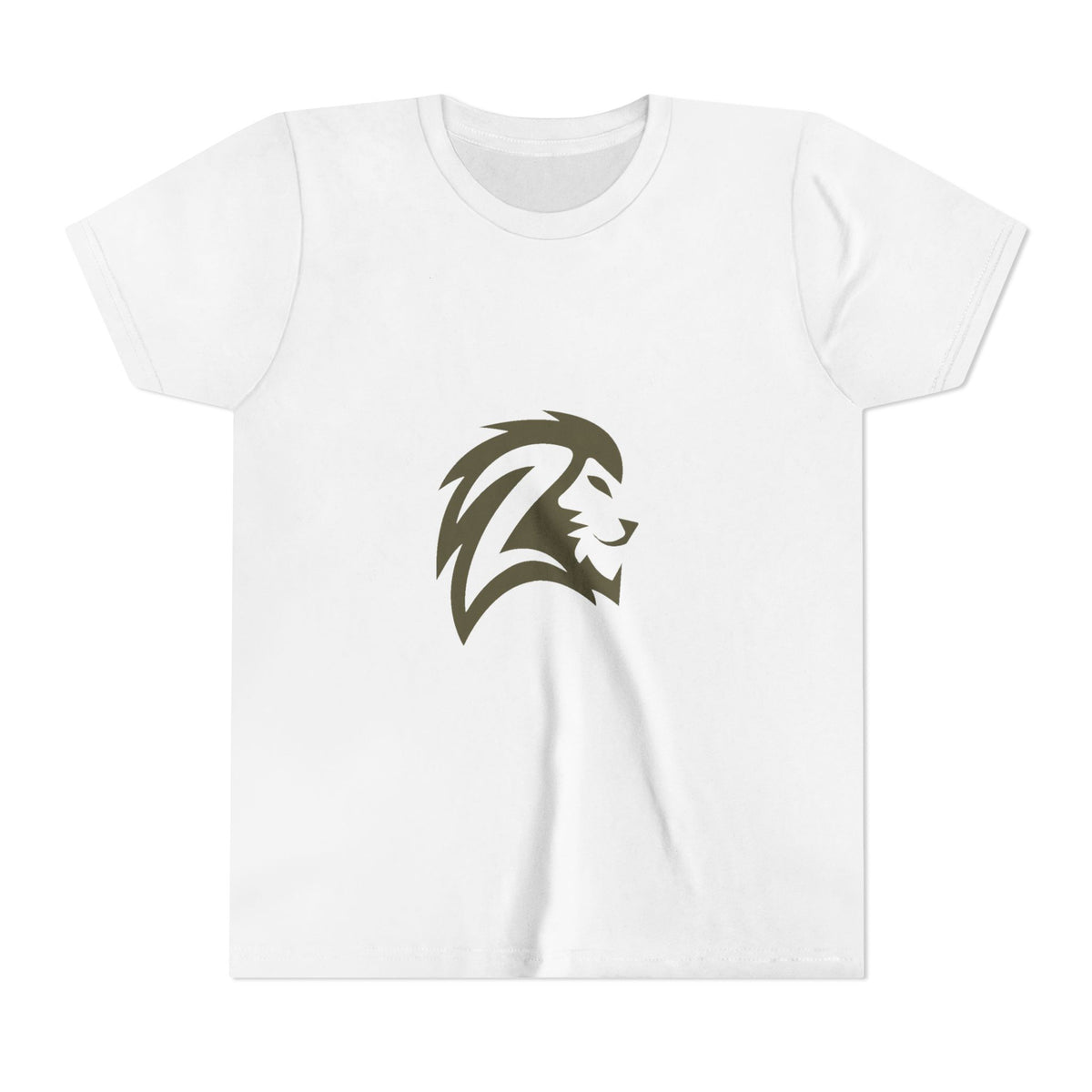 Youth Lion Logo Head Tee - Bold Tribal Lion Head Graphic Shirt for Kids
