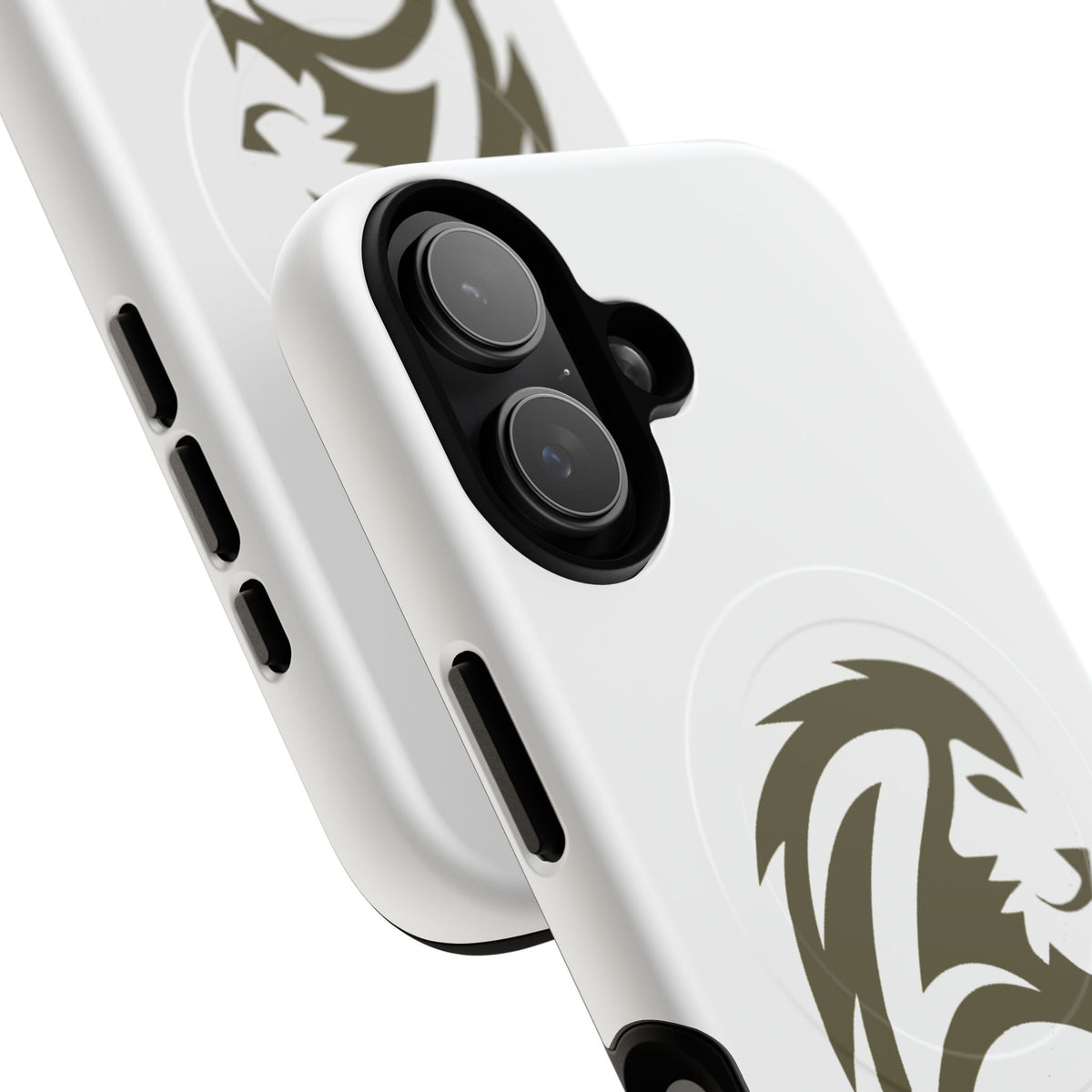 Lion Head Crest Tough Magnetic Phone Case — Durable Magnetic Snap-On Protective Cover