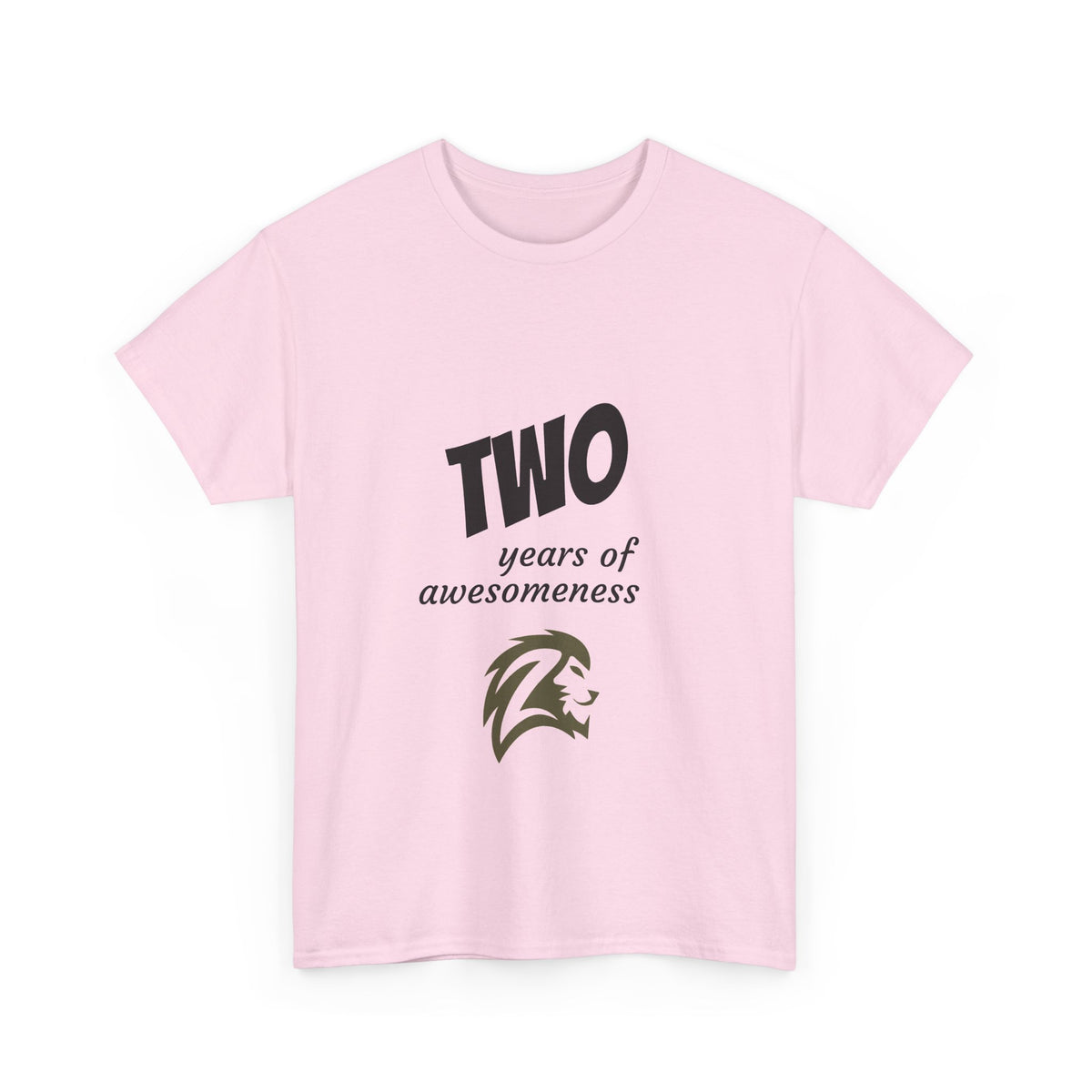 Two Years of Awesomeness Unisex Heavy Cotton Tee - Lion Head