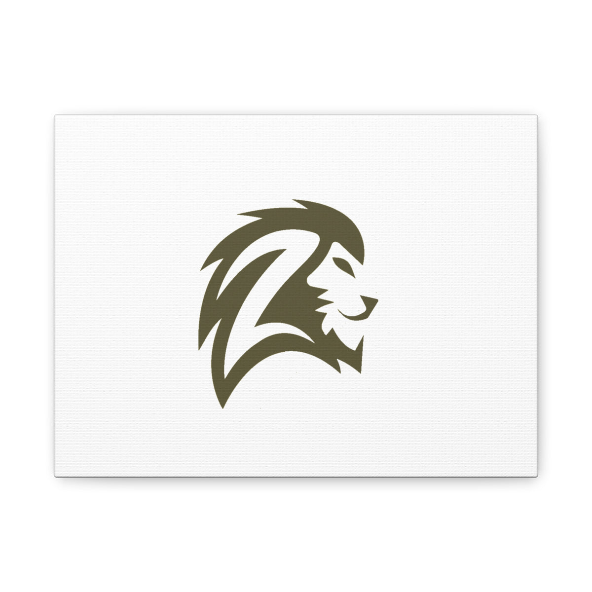 Lion Head Matte Canvas Wall Art — Minimalist Stretched Canvas