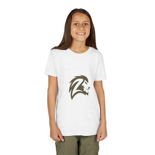 Youth Lion Logo Head Tee - Bold Tribal Lion Head Graphic Shirt for Kids