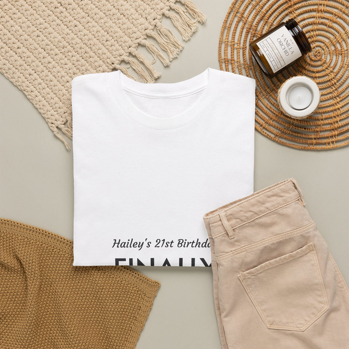 21st Birthday Tee — “Finally Legal” Personalized Party Shirt