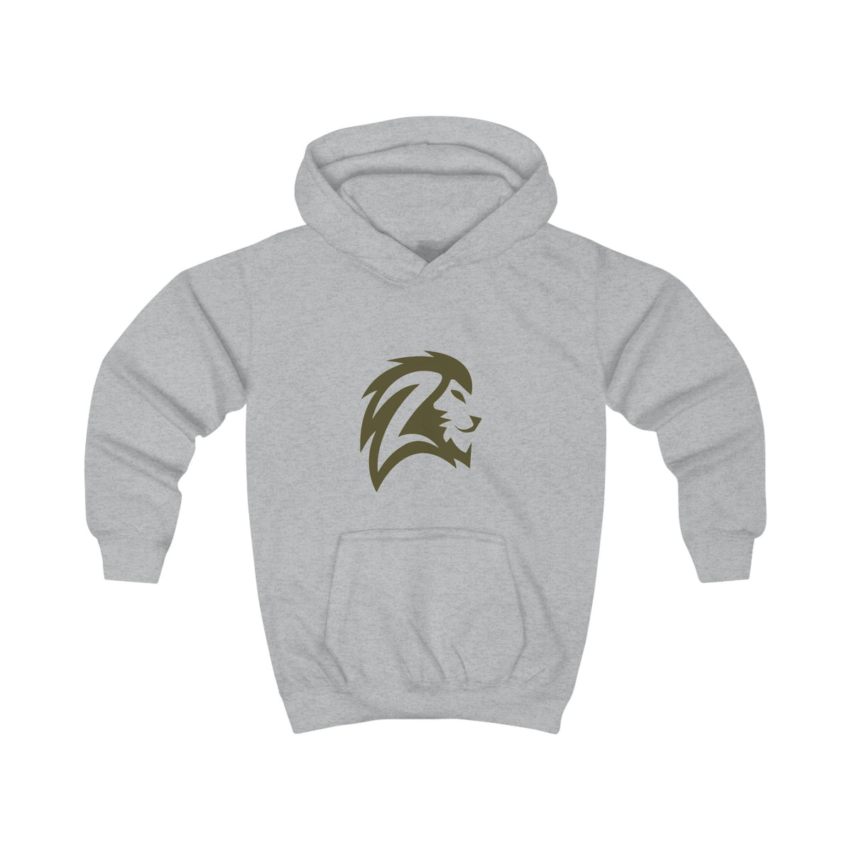 Kids Hoodie with Gold Lion Head Logo – Youth Athletic School Spirit Sweatshirt