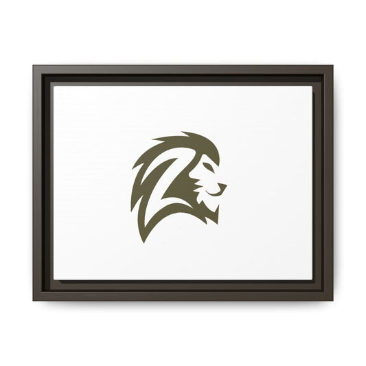 Framed Matte Canvas Lion Head Wall Art — Minimalist Safari Home Decor