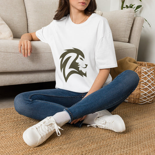 Lion Head Graphic T-Shirt — Bold Tribal Lion Chest Design