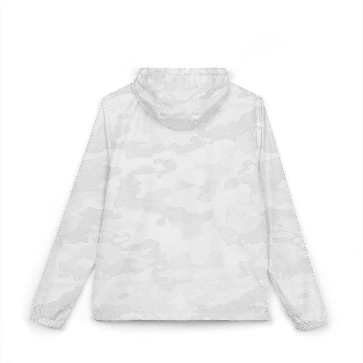 White Camo Windbreaker Jacket with Small Dolphin Patch - Lion Head