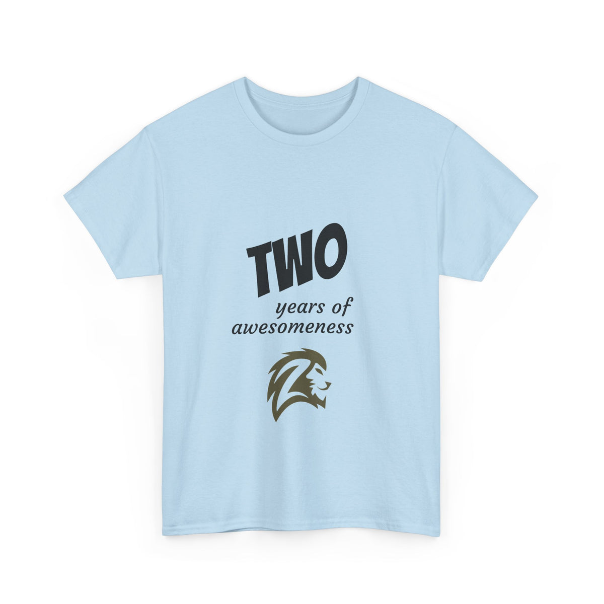 Two Years of Awesomeness Unisex Heavy Cotton Tee - Lion Head