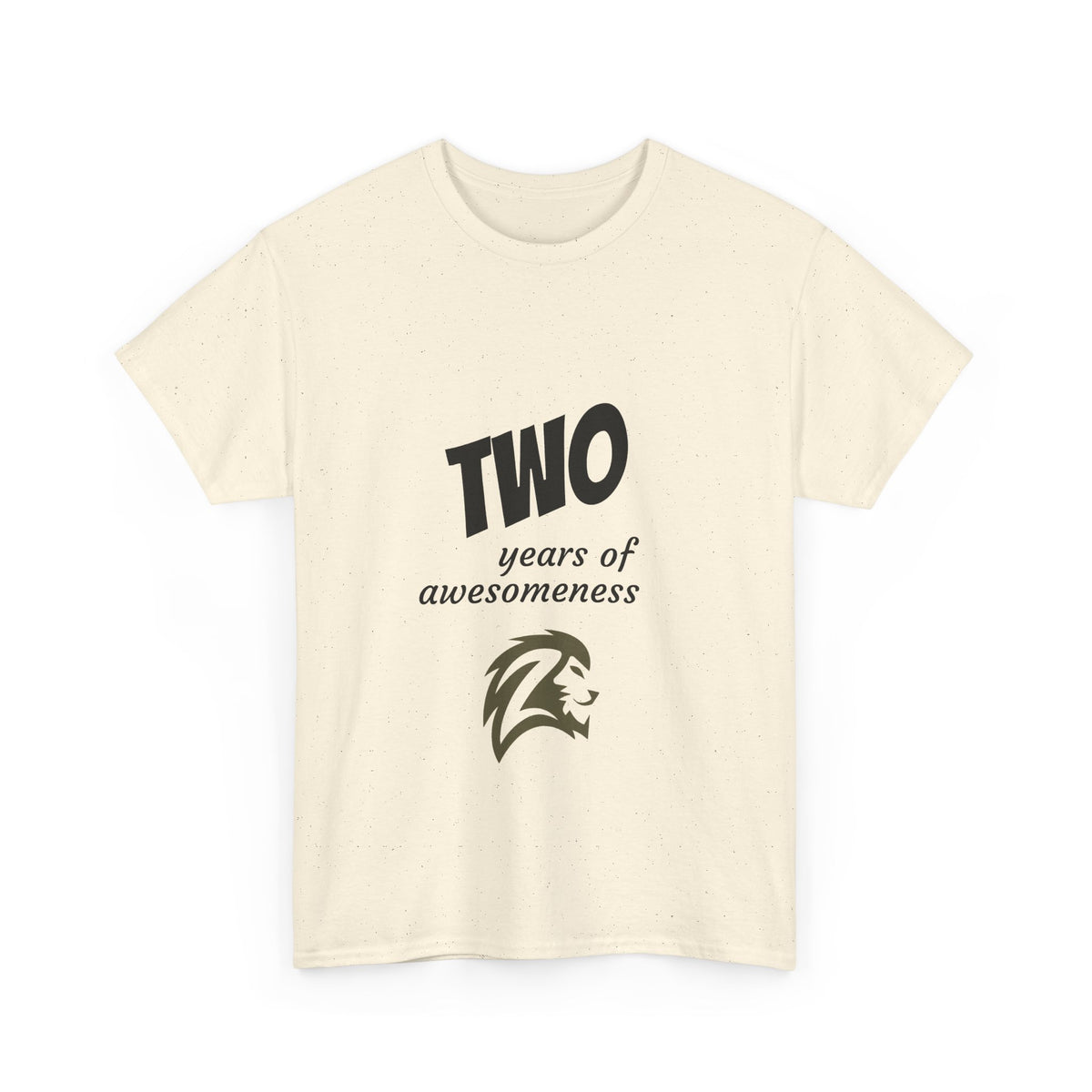 Two Years of Awesomeness Unisex Heavy Cotton Tee - Lion Head