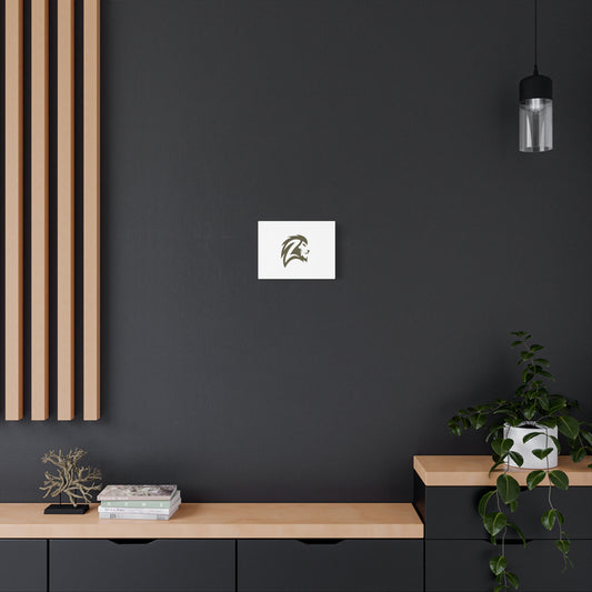 Lion Head Matte Canvas Wall Art — Minimalist Stretched Canvas