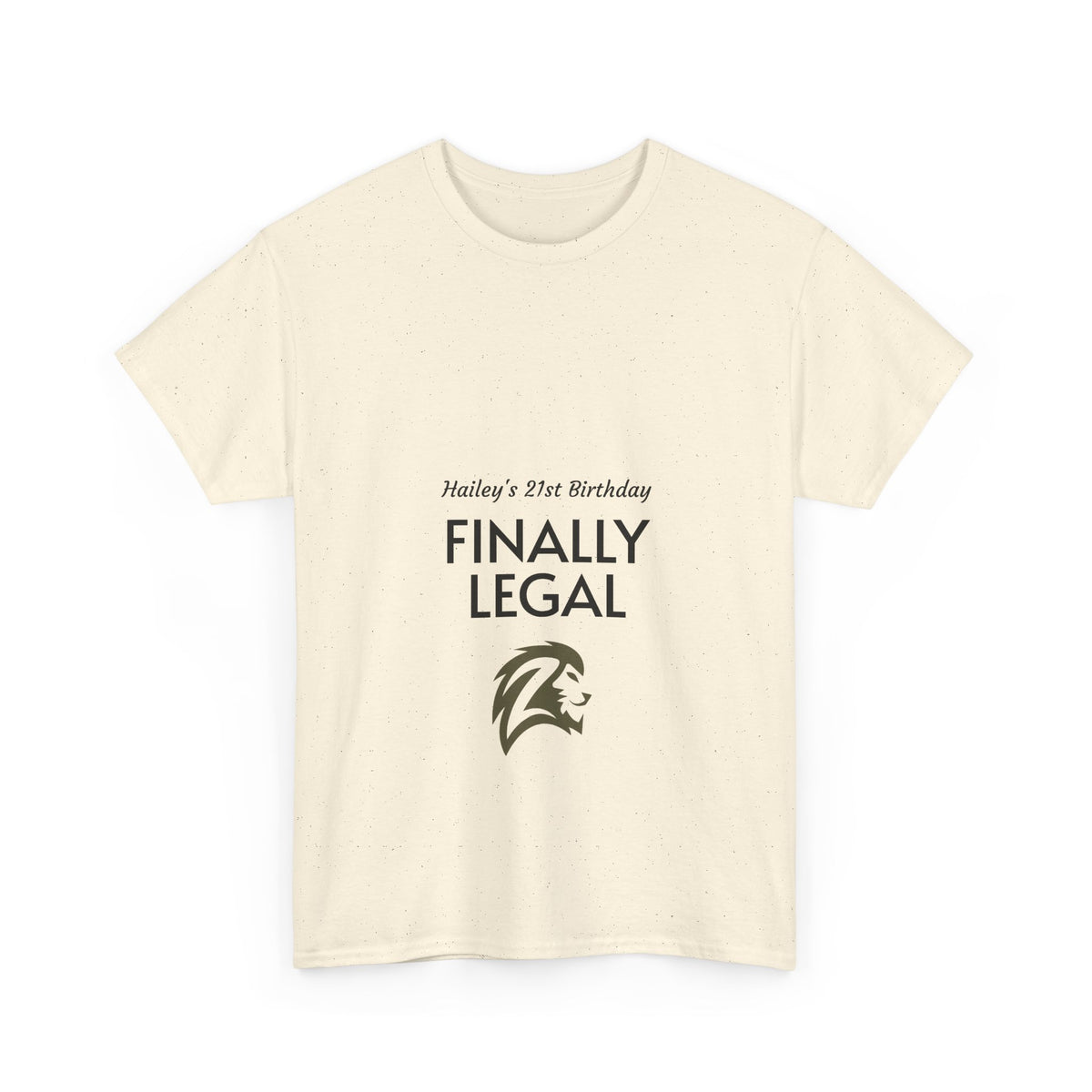 21st Birthday Tee — “Finally Legal” Personalized Party Shirt