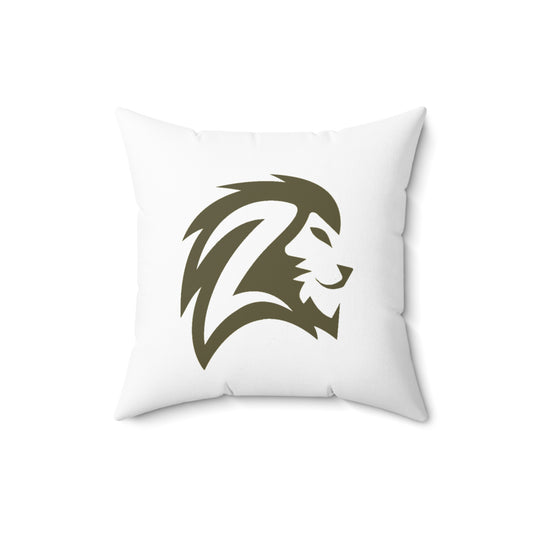 Lion Head Decorative Pillow — Modern Tribal Mascot Accent Cushion