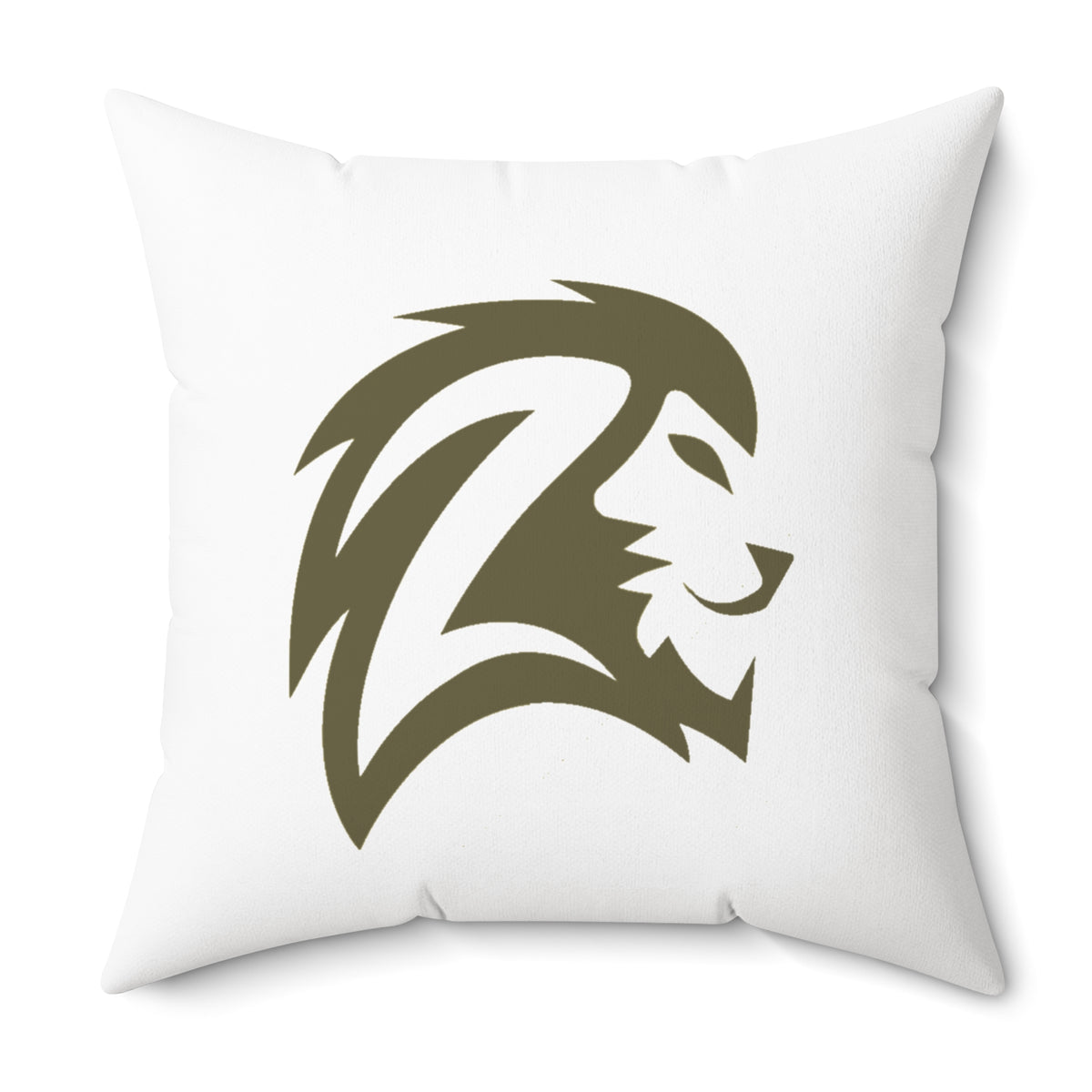 Lion Head Decorative Pillow — Modern Tribal Mascot Accent Cushion