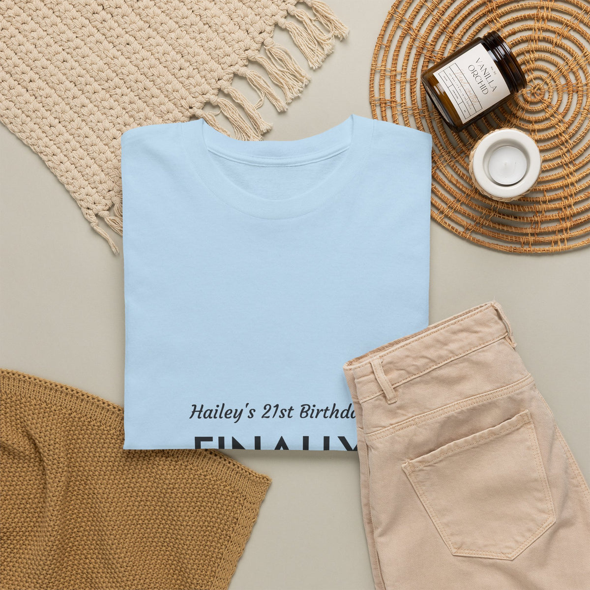 21st Birthday Tee — “Finally Legal” Personalized Party Shirt