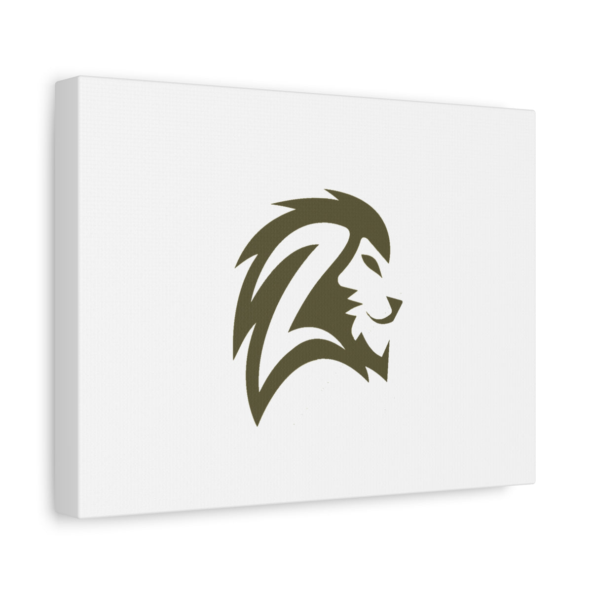 Lion Head Matte Canvas Wall Art — Minimalist Stretched Canvas