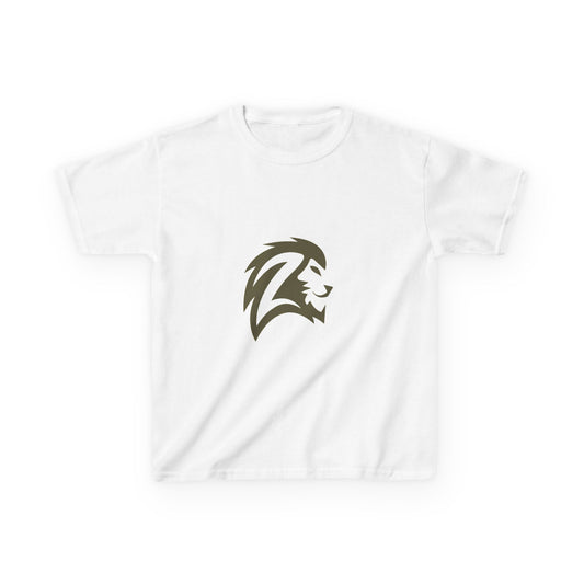 Kids T-Shirt — Brave Lion Head Graphic Tee for Boys & Girls
