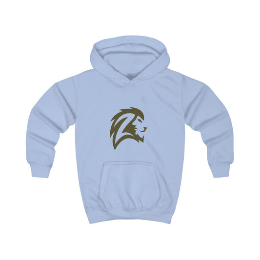 Kids Hoodie with Gold Lion Head Logo – Youth Athletic School Spirit Sweatshirt