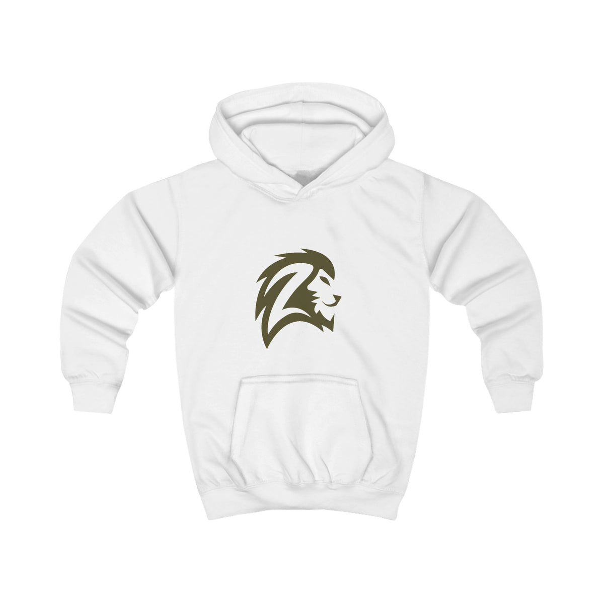 Kids Hoodie with Gold Lion Head Logo – Youth Athletic School Spirit Sweatshirt
