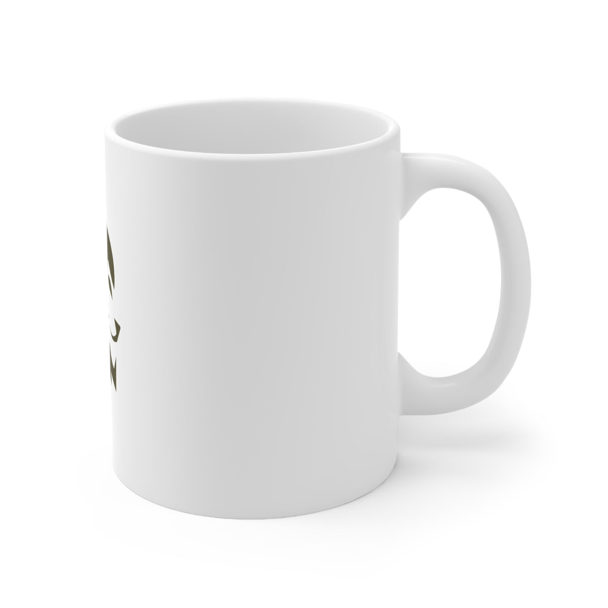 Lion Head Ceramic Coffee Mug — Minimalist Bold Lion Logo, 11oz & 15oz