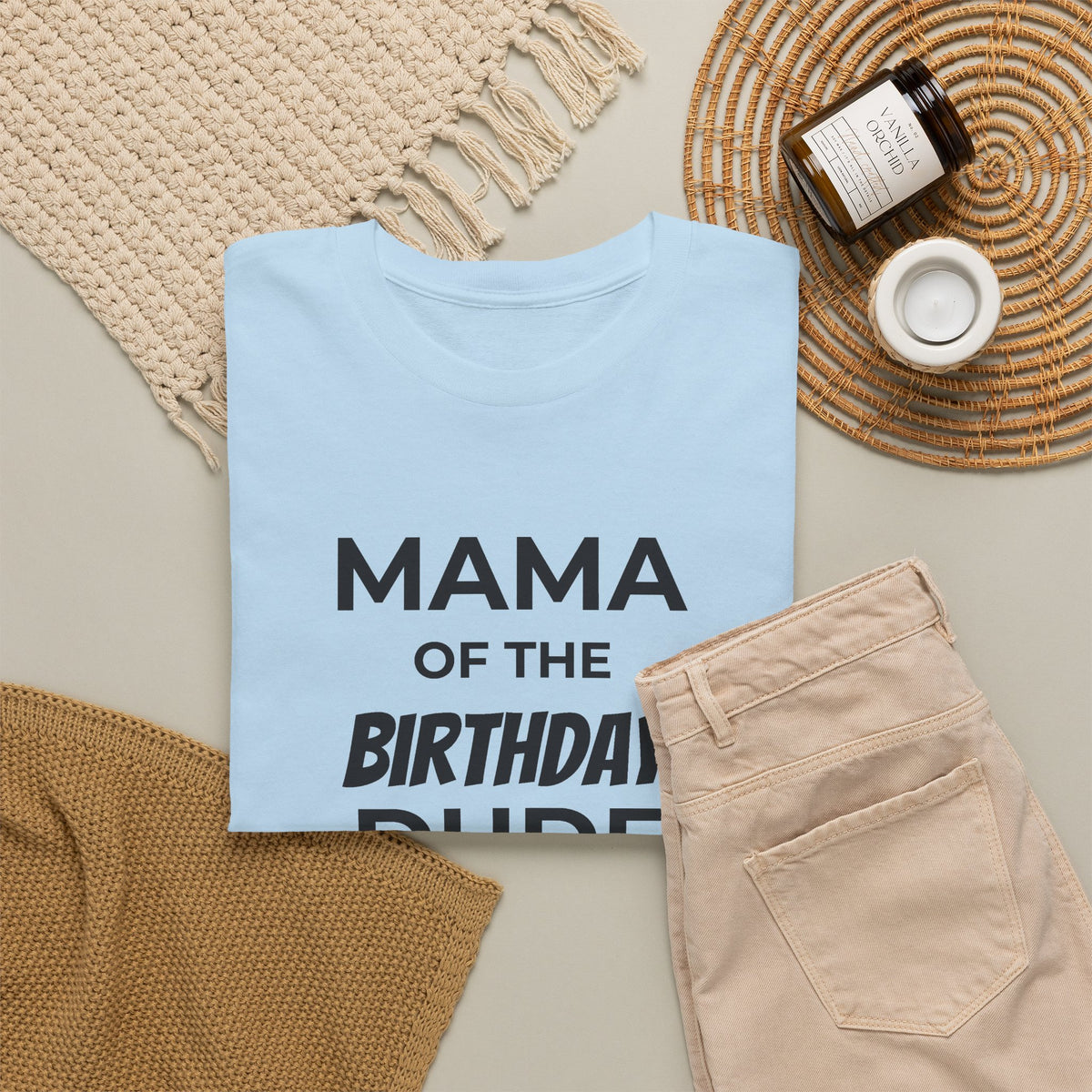 Mama of the Birthday Dude T-Shirt — Mom Birthday Shirt with Lion Graphic