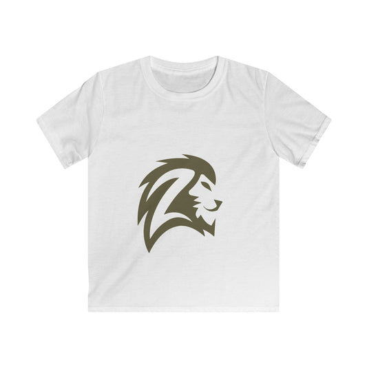 Kids T-Shirt — Bold Lion Head Graphic Tee for Boys & Girls