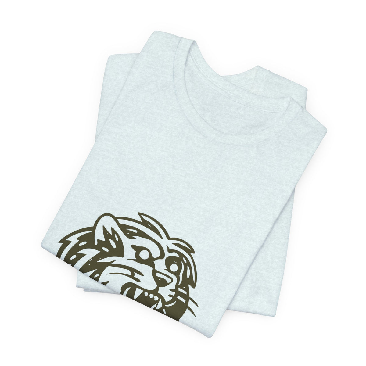 Roaring Lion Head Graphic Tee - Bold Vintage Mascot T-Shirt