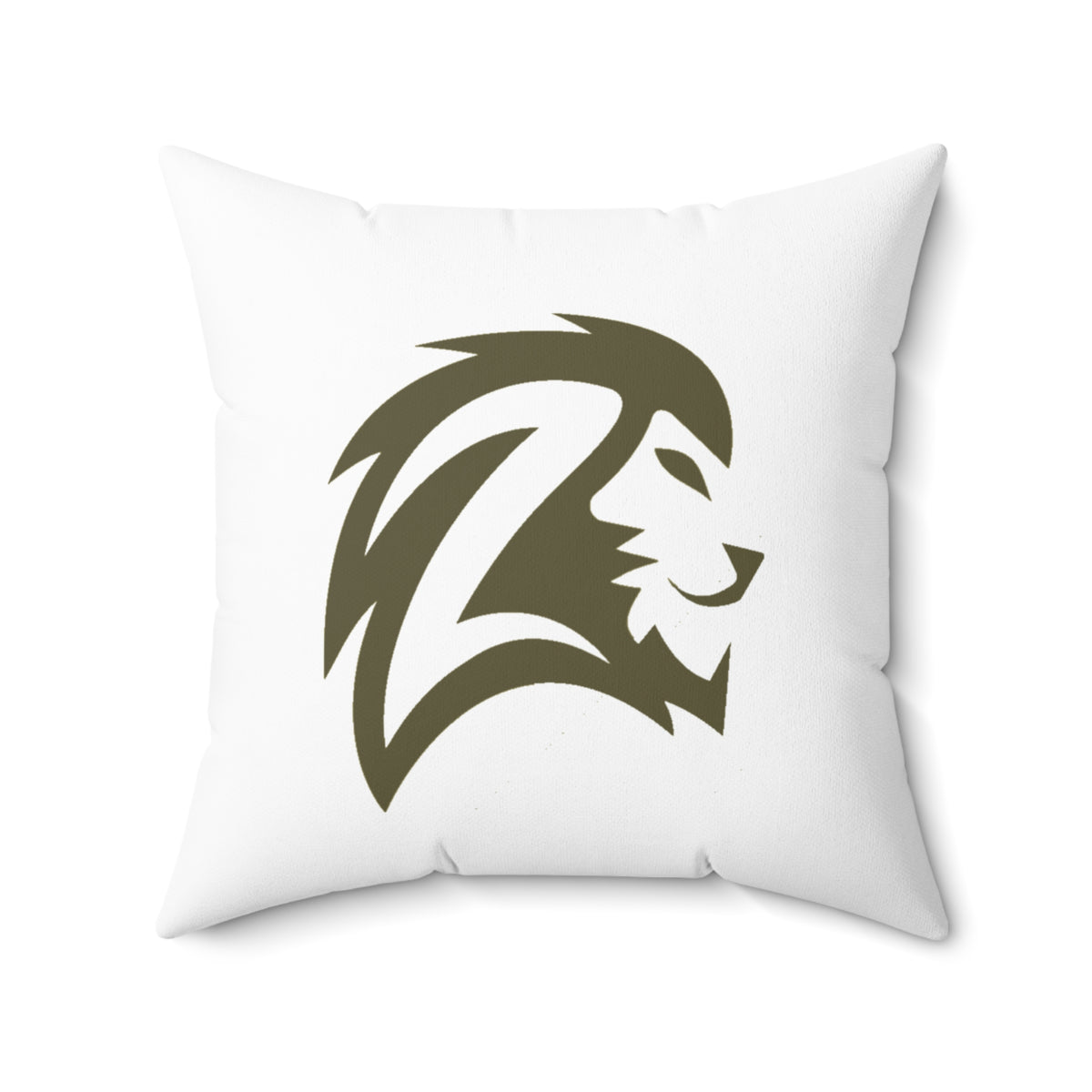 Lion Head Decorative Pillow — Modern Tribal Mascot Accent Cushion