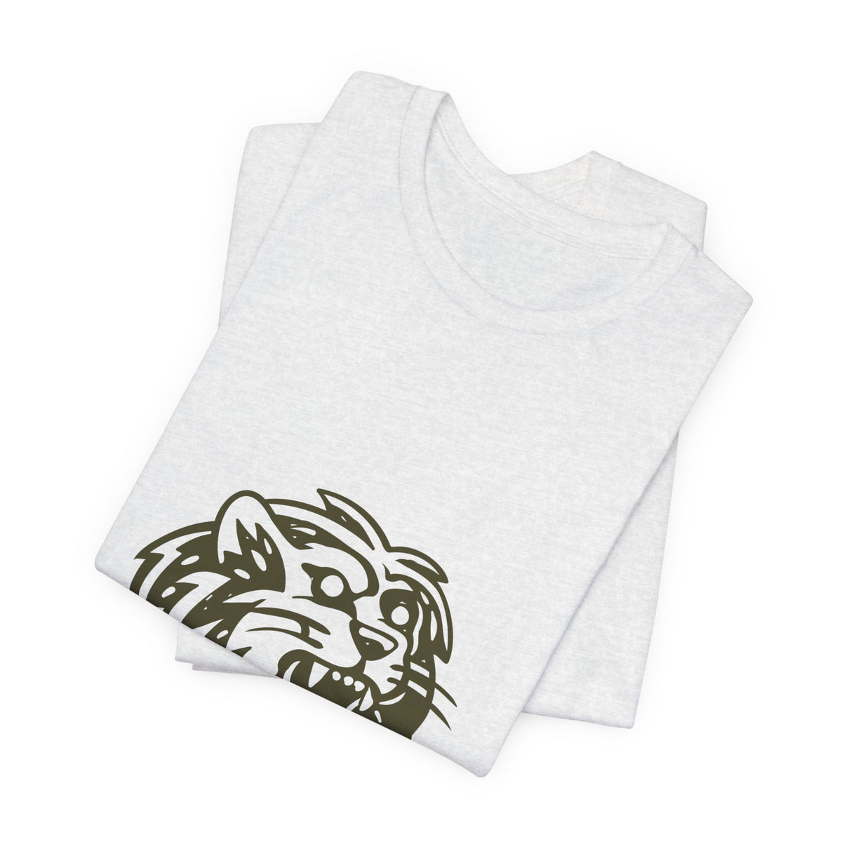 Roaring Lion Head Graphic Tee - Bold Vintage Mascot T-Shirt